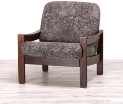 Gaico Huse bielastice MARMO maro fotoliu cu manere de lemn (l. 40 - 70 cm)