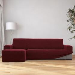 Nueva Textura Huse super elastice HARMONIA bordo canapea cu otoman stânga (l. 210 - 320 cm)