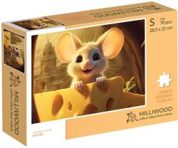Milliwood Дървен пъзел Milliwood, Yuppie Cutie, 70 части - Мишле (S-Mouse-5016) - bright-toys