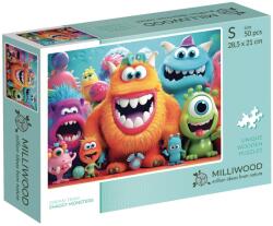 Milliwood Дървен пъзел Milliwood, Dream Team, 50 части - Рошави чудовища (S-ShaggyMonsters-5015) - bright-toys