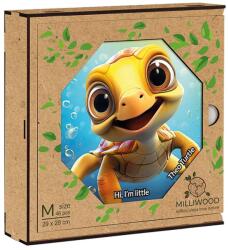 Milliwood Дървен пъзел Milliwood, Hi, I'm little, 46 части - Костенурката Тео (OM-TheoTurtle-5058)