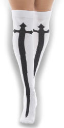 Pamela mann чорапи над коляното PAMELA MANN - Over - с кръст - White/Black - PM1103