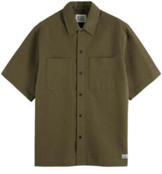 Scotch & Soda Cămaşă Relaxed Fit Sleeve Seersucker 179883 SC250 classic green