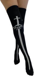 Pamela mann чорапи над коляното PAMELA MANN - Skull And Sword Over - черни - PM1095