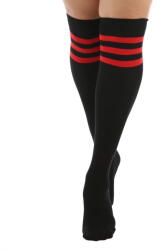 Pamela mann чорапи над коляното PAMELA MANN - Referee Over - Black/Red - PM1122