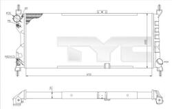 TYC 725-0019-R Radiator, racire motor