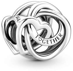 Pandora Moments Örökké család körülölelt szív Ezüst Charm - 791507C00 (791507C00)