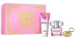 Versace Bright Crystal Szett - EDT 90 ml + Testápoló 100 ml + Kulcstartó - parfumplaza