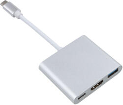 HOPE R Hub Thunderbolt 3 in 1, Convertor USB 3.1 Type C la HDMI 4K, USB 3.0 si USB Type C, HOPE R (CTU3HUHP)