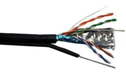 Emtex Cablu FTP CAT5E Cupru cu sufa Emtex EMT-FTP5EM-PE, manta PE, 24 AWG, negru, rola 305 m (EMT-FTP5EM-PE)