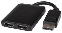 PremiumCord MST DisplayPort 1.2 - 2x HDMI adapter, hosszabbítás tükör 2 kép, 4K*2K@60Hz (kportad18)