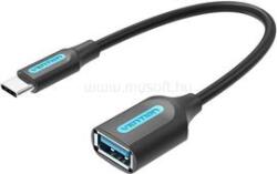 Vention USB-C 3.1/M -> USB-A/F, 0, 15m OTG PVC kábel (fekete) (CCVBB) (CCVBB)