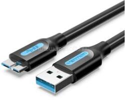 Vention USB-A 3.0/M -> Micro USB-B, ( PVC, fekete), 1, 5m, kábel (COPBG) (COPBG)