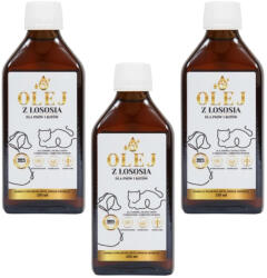 Lab-v Ulei de somon 100% pentru câini și pisici de toate vârstele 3x250ml Presat la rece