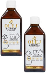 Lab-v Ulei de somon 100% pentru câini și pisici de toate vârstele 2x250ml Presat la rece