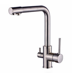 Bivio csaptelep víztisztítóhoz 3-utas, INOX, DESIGN (3W-IN-DES)