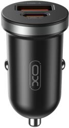 XO autós töltő CC56 PD 30W QC 1x USB 1x USB-C fekete