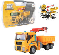 MalPlay DIY összeszerelhető darus teherautó, 104 db-os