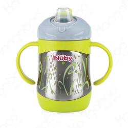 Nuby rozsdamentes acél csőrös termosz fogantyúval - 220ml