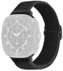 gigapack Samsung Galaxy Watch Ultra eSIM 47mm (SM-L705) szőtt mintás textil pótszíj fekete (GP-163529) (GP-163529)