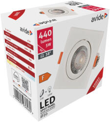 Avide LED panel Beépíthető 38° Négyzetes 5W WW 3000K (ALDLS38WW-S-5W)