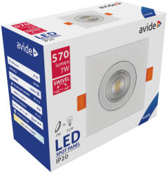 Avide LED panel Beépíthető 38° Négyzetes 7W CW 6400K (ALDLS38CW-S-7W)