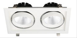 Avide LED mélysugárzó Négyzetes 2x30W IP20 5600lm 15° WW 3000K (ATDL15WW-2X30-SE)
