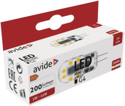 Avide LED 2W G4 WW 3000K Fekvő (ABG4WW-2W-B) - alphadenthigienia