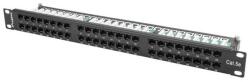 Lanberg Patch panel CAT5e UTP 48 PORT 1U 19" fekete (PPU5-1048-B) (PPU5-1048-B)