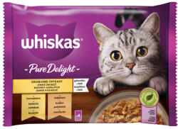 Whiskas Pure Delight hrană umedă - pui, curcan 4 x 85 g