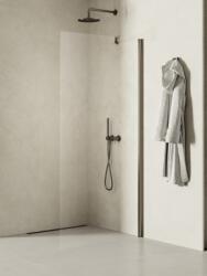 NEW TRENDY New Soleo Gunmetal Brushed zuhanykabin fal walk-in 100 cm grafit csiszolt/átlátszó üveg K-2262 (K2262)