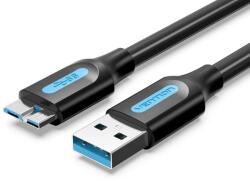 Vention USB-A 3.0/M - Micro USB-B, ( PVC, fekete), 2m, kábel