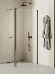 NEW TRENDY New Soleo Gunmetal Brushed zuhanykabin fal walk-in 100 cm grafit csiszolt/átlátszó üveg K-2276 (K2276)