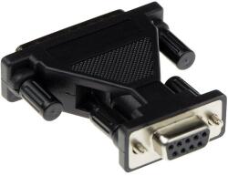 ACT AB9141 D-sub Adapter 9 pole Female to 25 pole Male with Molded Body Black (AB9141)