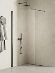 NEW TRENDY New Soleo Gunmetal Brushed zuhanykabin fal walk-in 80 cm grafit csiszolt/átlátszó üveg K-2260-WP (K2260WP)