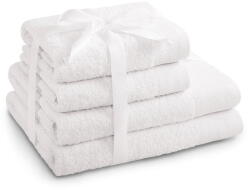 Restilo Fehér frottír pamut törölköző és fürdőlepedő készlet 4 db-os Amari - Restilo