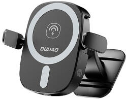 Dudao FW11 autós telefontartó 15 W-os induktív töltővel légtelenítőhöz/pilótafülke-hez - fekete