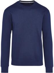 SG Lighting Unisex felnőtt gyűrűsfonású pamut pulóver címke nélkül Sweatshirt 4XL kék