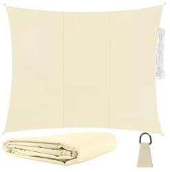  Napvitorla 4×3 m bézs vízálló poliészter 180 g/m2 (00023144)