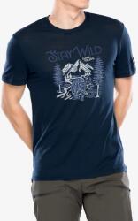 super. natural Tricou lana merinos Super. natural Better A Fish Than Me Tee - blueberry/various