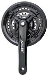 Hajtómű MTB alu karral 28/38/48T fekete 170mm