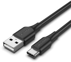 Vention USB-A 2.0/M -> USB-C/M, 2m, (3A, fekete), kábel (CTHBH)