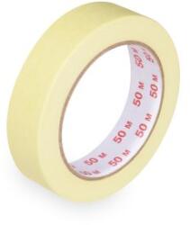 WIMEX Bandă adezivă creponată (PAP/Hot-melt) galbenă 25mm x 50m [1 buc]