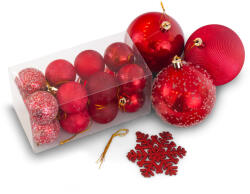  Karácsonyi gömbök 30db Red (BAI9730)