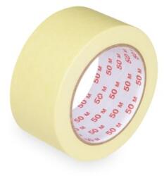WIMEX Bandă adezivă creponată (PAP/Hot-melt) galbenă 50mm x 50m [1 buc]