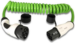 Polyfazer Cablu incarcare masini electrice Polyfazer Z Series, 7 m, Type 2, 32A, 7.4kW, verde (PO005)