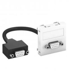 OBO Bettermann 6104682 MTG-DB9 F RW1 Modul 45 D-Sub9 csatl. aljz. kábellel hüvely-hüvely 45x45mm hófehér (6104682)