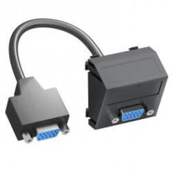 OBO Bettermann 6104673 MTS-VGA F SWGR1 Modul 45 VGA csatl. aljz. kábellel hüvely-hüvely 45x45mm szürkésfekete (6104673)