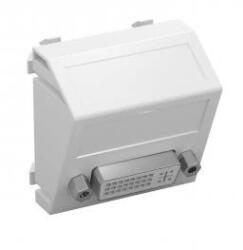 OBO Bettermann 6104742 MTS-DVI S RW1 Modul 45 DVI csatl. aljz. Hüvely csavaros rögzítéssel 45x45mm hófehér (6104742)