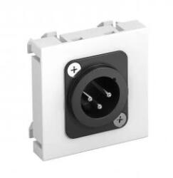 OBO Bettermann 6105222 MTG-X3M L RW1 Modul45 3 pól. XLR csatl. aljz. dugó egyenes csatlakozás 45x45mm hófehér (6105222)